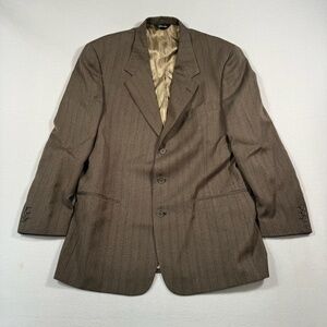 Pierre Cardin Pinstripe Sports Coat Blazer Jacket Mens Brown *SZ 44